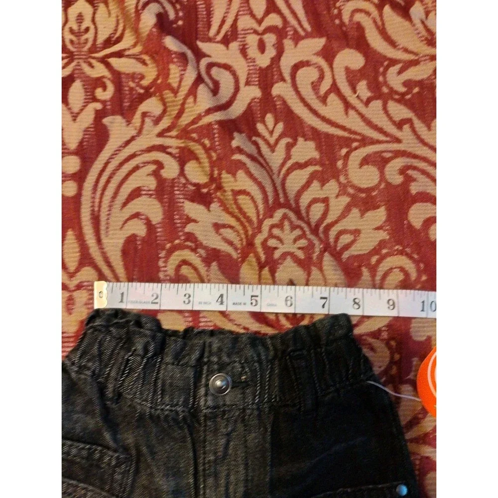 Wonder Nation Toddler Boys Jeans Size 2t Black Zip Snap Elastic Waist